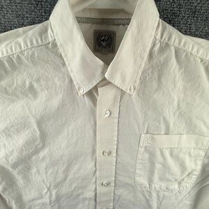 Cinch Cotton XS White Button-Down Shirt Long Sleeve Men Solid Pocket Adult